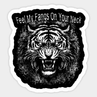 Angry and Possessed Roaring Tiger Sticker